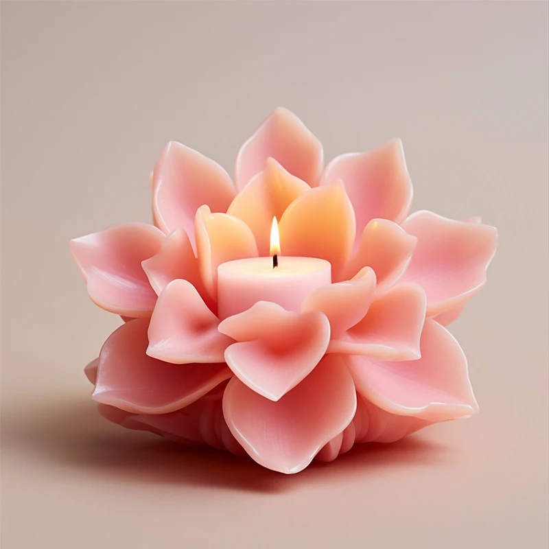 DUMO Custom Flower 3d Silicone Molds Kitchen Silicone Candle Mold For DIY Handmade Glue Soap Candle Mold