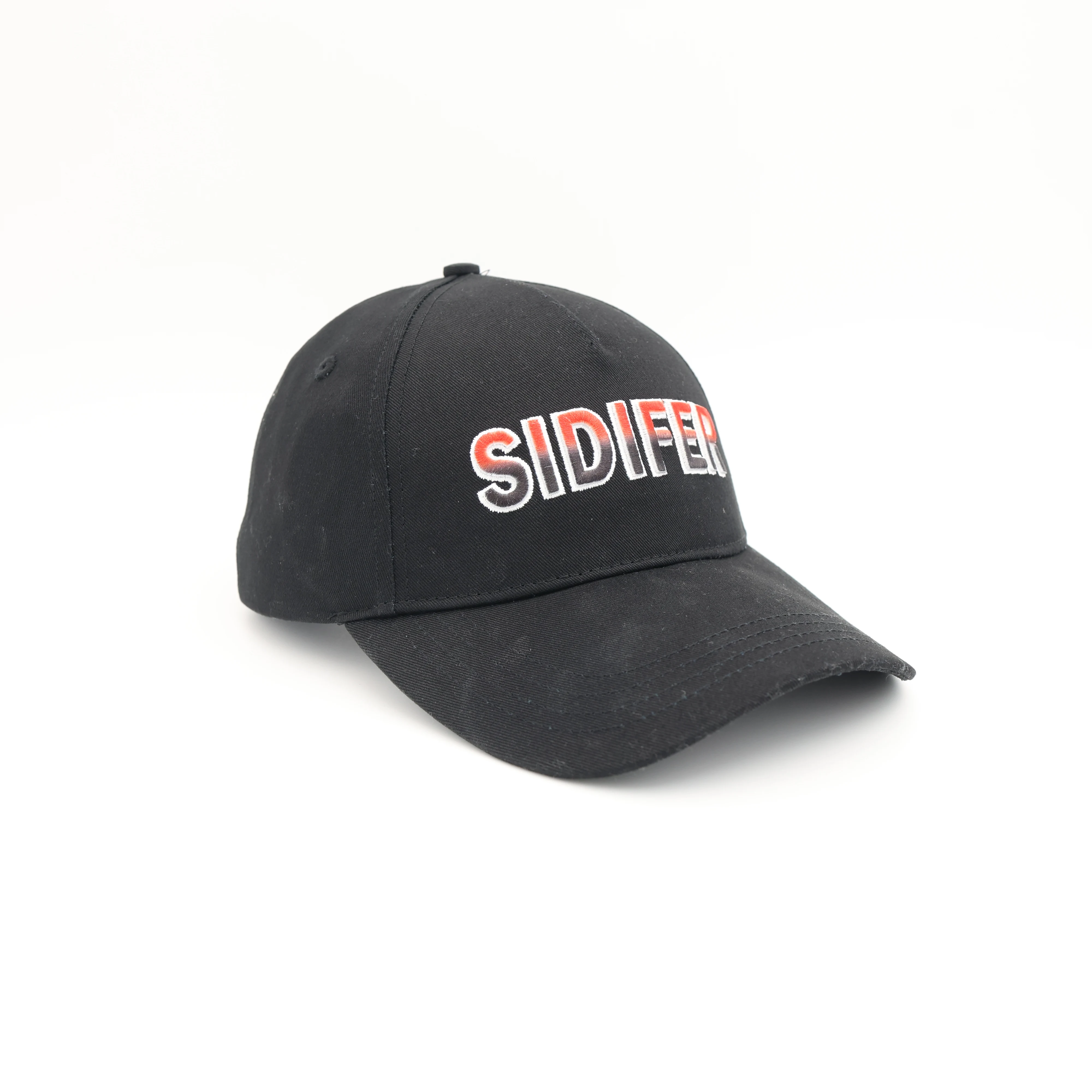 Ethically Made Plain Black Pure Cotton sublimation print 3D Embroidery Letter Costumes Face hat Full Custom Sports Baseball Caps
