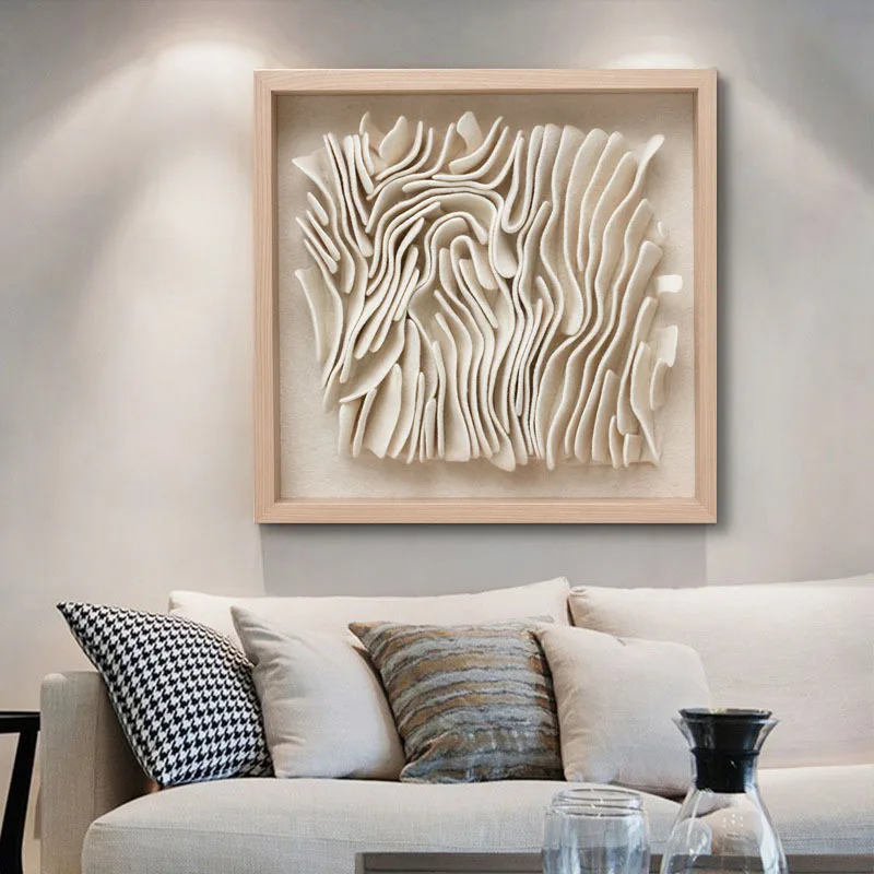 Living Room  Decor Mixed Media Wall Art Handmade Soft Clay Artwork 3D Painting Abstract Wall Decorations For Home