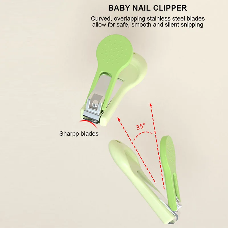 High quality baby manicure set newborn 4pcs accessories cute gift infant nail clippers health care tool grooming travel kit