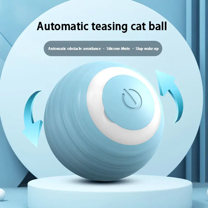 2024 High Quality Electric Automatic Bite-Resistant Rolling Smart Cat Toys Ball Gravity Intelligent interactive Ball Pet Toy
