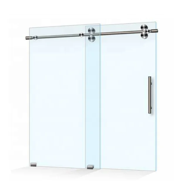 
Inox frameless glass sliding door sliding glass frameless shower doors balcony sliding glass door YK-A001 