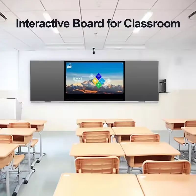 Class Room Advertising Boards Electronic Signs Flat Panel Interactive Android Touch Screen Whiteboard