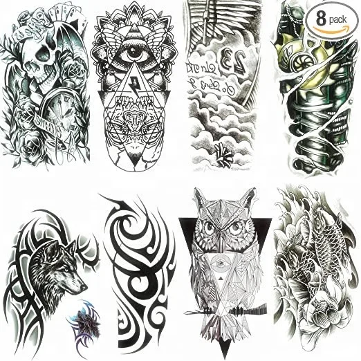 Wholesale Custom Temporary Tattoo Sticker 3d Semi Permanent Body Tatoo Sticker Fake Printer Temporal Paper For Women