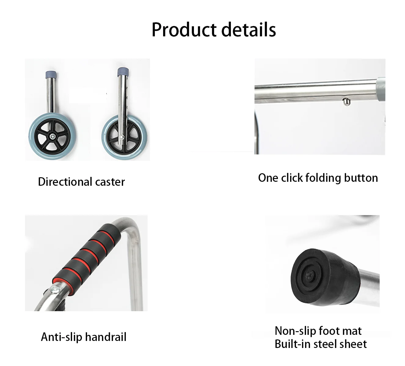 Hot Selling Stability Elderly Orthopedic Post-surgery Therapy Recovery Rehabilitation Gait Assistance Quad Cane Mobility Aids
