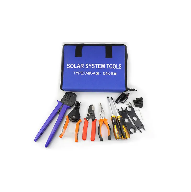 Brand New C4K-B Solar Pv Cable Crimping Tool Kits With Small Crimping Pliers For Solar PV System