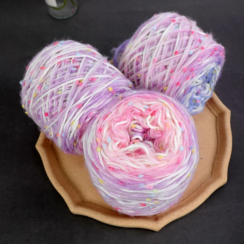 2024 thick yarn super chunky 80 acrylic 20 wool yarn for DIY gradient scarf