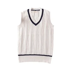 Wholesale high quality Unisex school sweaters vests student uniforms sweaters V-Neck Sweater school uniform