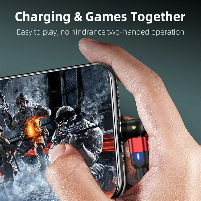 2021 New product Hot wholesale LED Magnetic Charging Cable Cellphone Fast Micro USB Cable Charger Data Cable Line