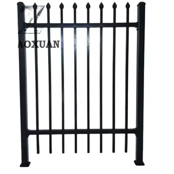 Decorative Extra Strong Stainless Steel Farm Fence Ornamental Bow Top Square Pipe Fence for Building Complex