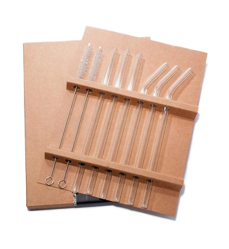 
Svin 6 Pack High Borosilicate Eco Glass Straws Sets With Brush 