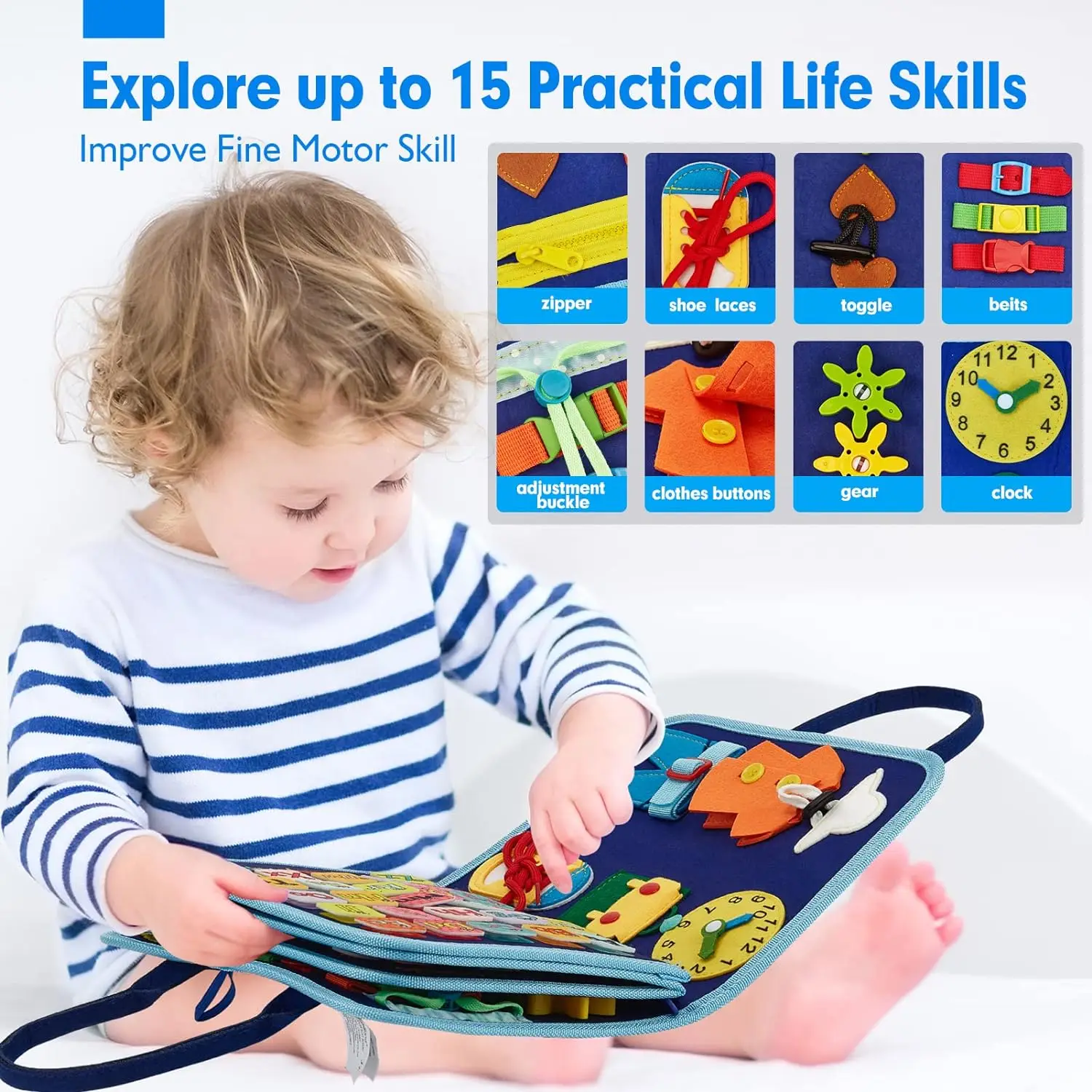 Wholesale felt learning busy board montessori toys children diy craft kit felt animal