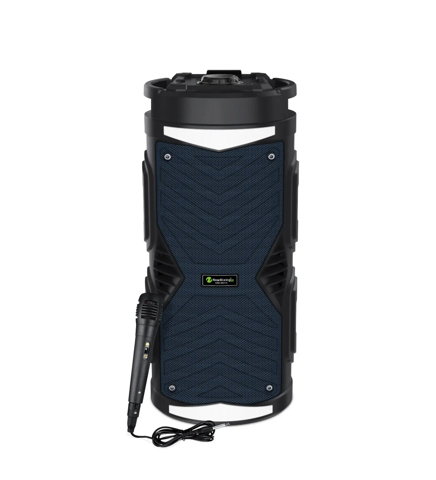 Retro Fashion Dual 6 Inch Portable Professional Rechargeable  Wireless Boom Box With Color Led Light Party Speaker