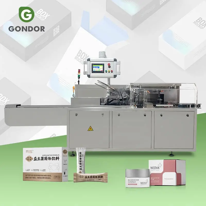 Dzh120 Instant Noodle Sugar Beefsteak Biscute Vitamin D Automatic Horizontal Carton Packing Cartoning Machine