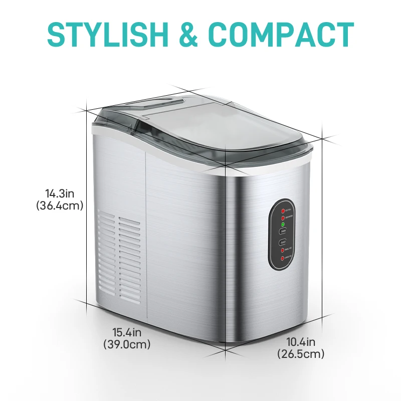  Portable Electric 110v/220v Automatic Stainless Steel Housing Ball Ice Maker Making