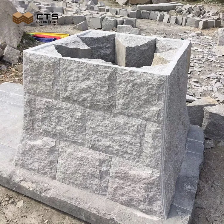 Hot Sell Natural Surface Grey Granite Garden Wall Chinese G603 Exterior Cladding Tiles Mushroom Stone