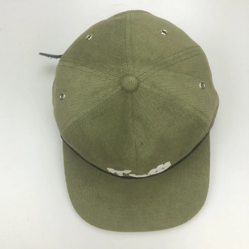 Custom Flat brim unstructured Hats Snap Back cap Wholesale Green 5 panel cap