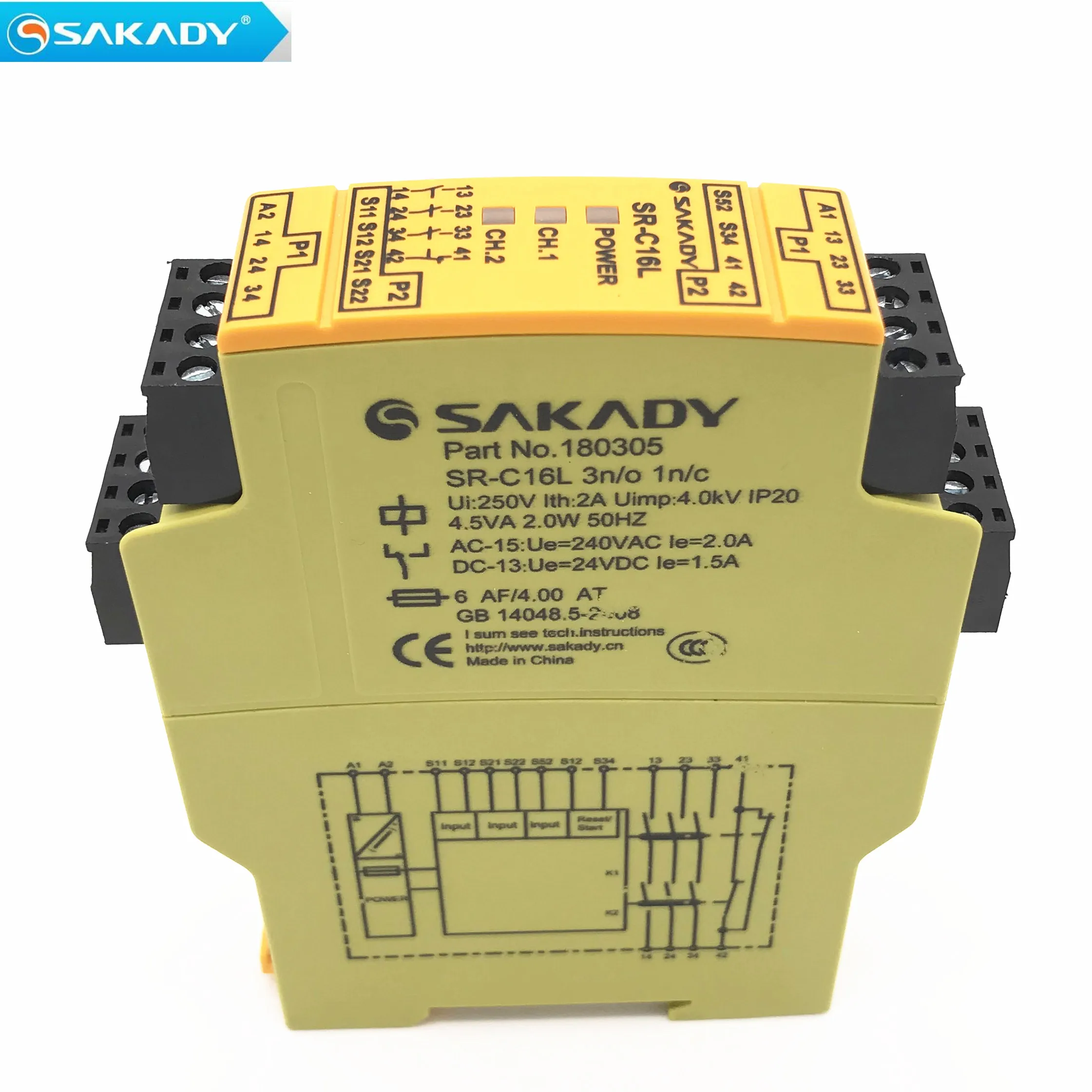 Factory Price 24VDC 3 n/o 1 n/c Safety Relay
