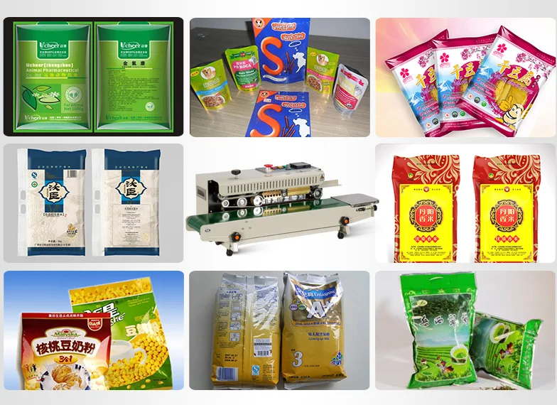 Continuous Plastic Bag Sealer / Continuous Bag Sealer / Continuous Band Sealer with LOT MFD EXP