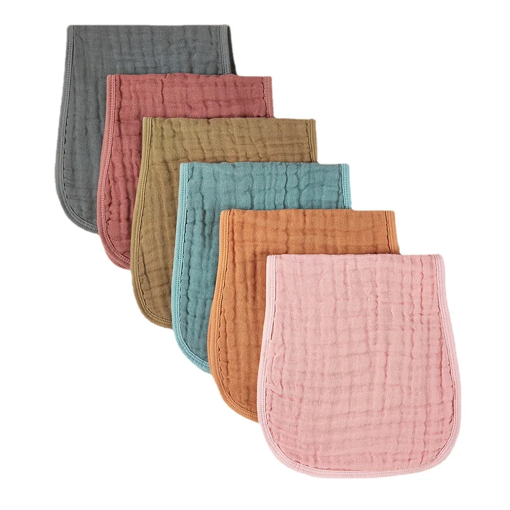 Custom Solid Color 100% Cotton Baby Muslin Burp Cloth Wholesale For Children Muselinas Bebe