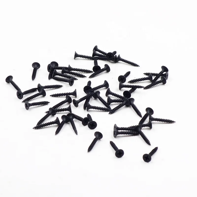 
Drywall Screw Black 25 35 45mm Bugle Head Fine Thread Dry Wall Self Tapping Grey Black Phosphated Gypsum Metal Drywall Screw 
