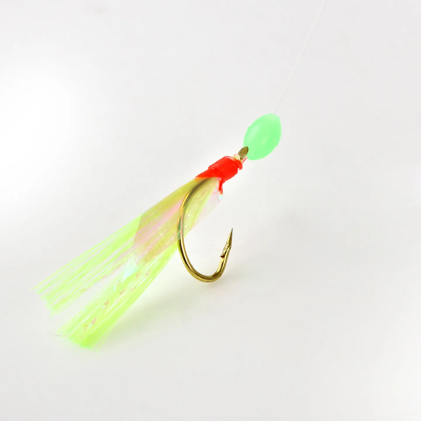 Fish King Sabiki 6pcs / bag Jigs Lure Soft Lure Worn String Crystal Fishing Lure Rigs Bait Jigs Barbed Hook Pesca