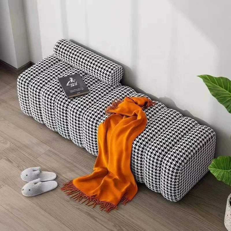 Nordic living room sofa stool rectangular shoe stool bedroom bed end stool