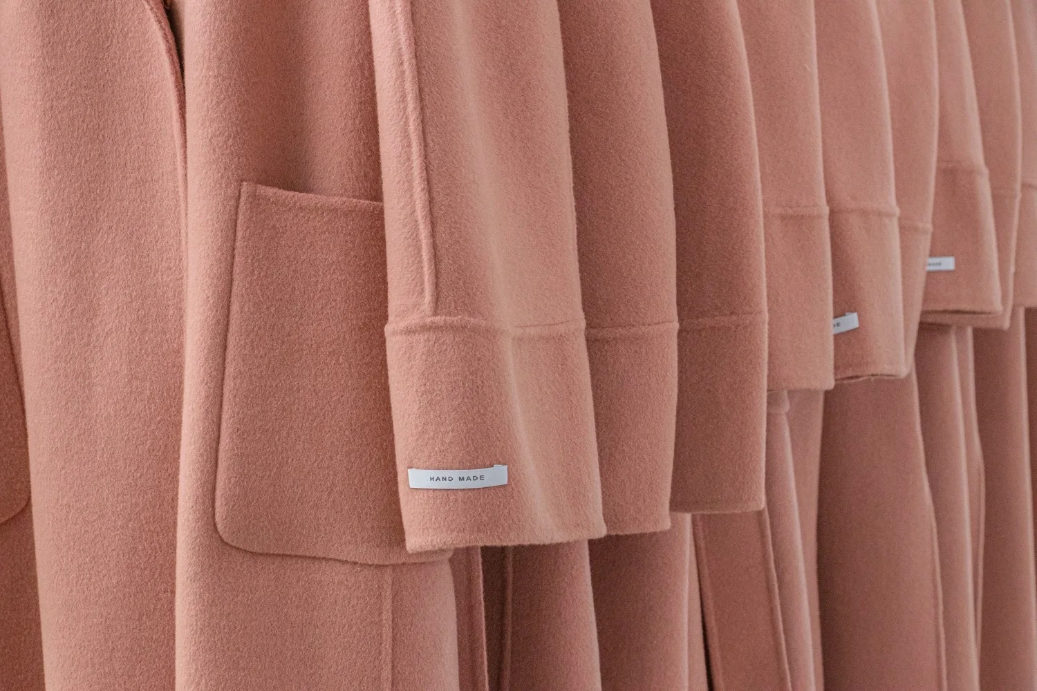 
2020 fashion women handmade wool coat classic pattern pink color 
