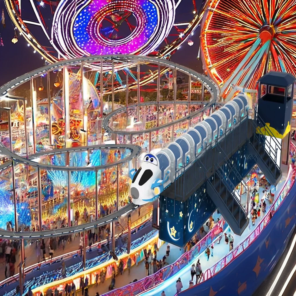 22 Seats Roller Coaster Track for Kids Amusement Park Ride for Sale Track Length 116 Meters