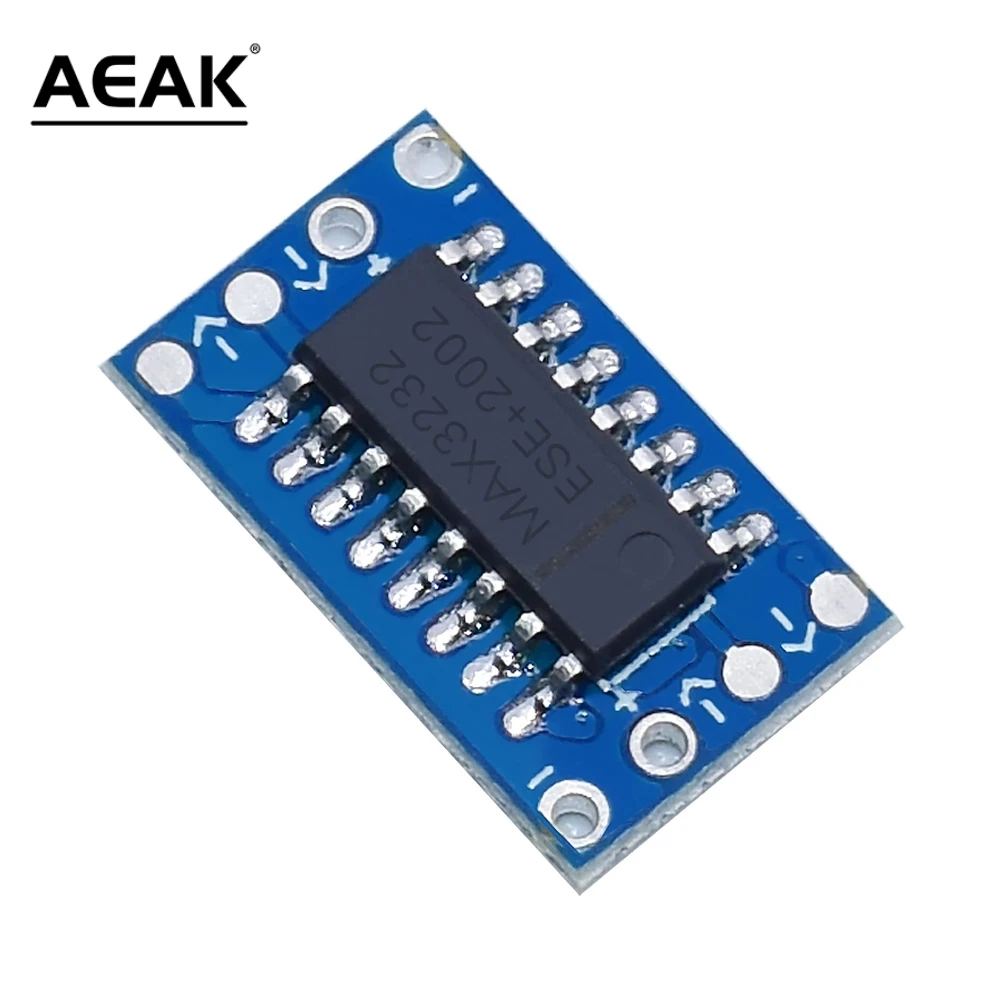 AEAK 10PCS The mini RS232 MAX3232 turn TTL level conversion board serial conversion module.