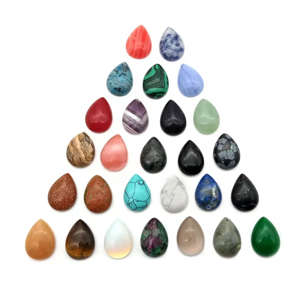 Natural Healing Stone Water Tear Drop Pendants