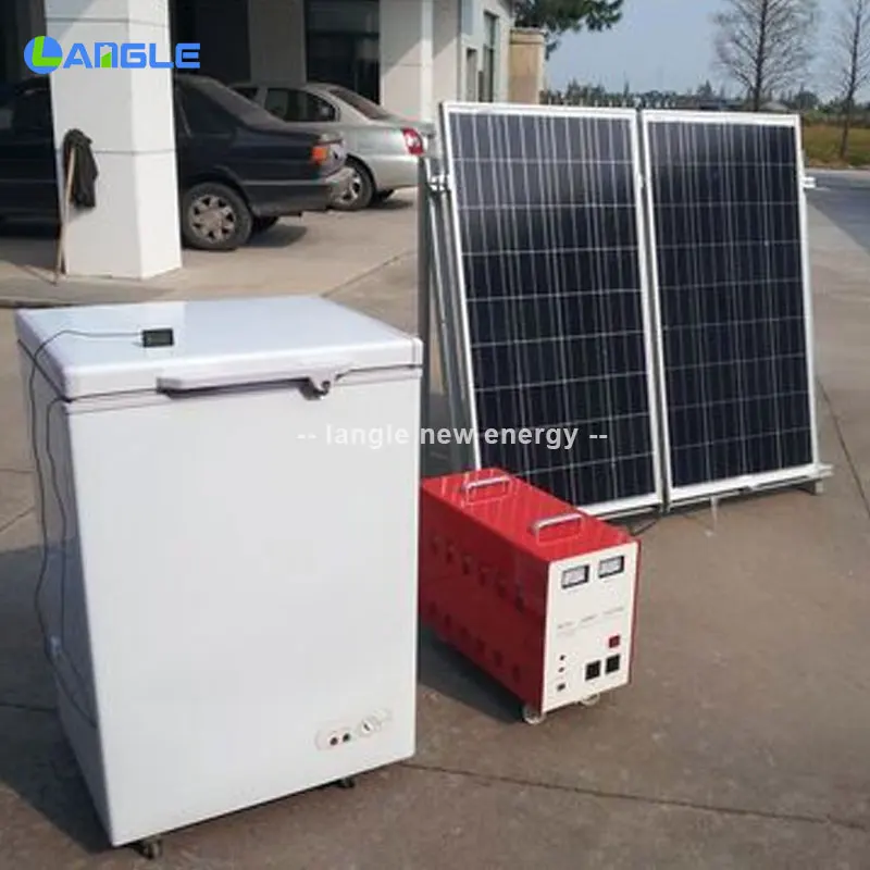 Solar powered 12V DC camping fridge 100L battery powered freezer solar deep freezer