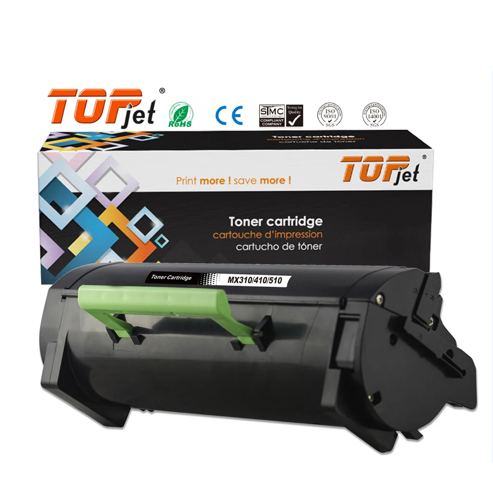 Topjet MX310 MX410 MX510 совместимый черный тонер-картридж для лазерного принтера Lexmark MX310dn MX410de MX511dte MX610dw