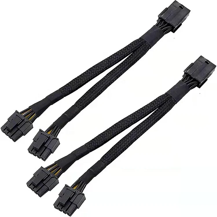 8 контактный разъем dual PCI-E PCI Express 8pin 6 + 2 pin плетеные кабели в оплетке Мужской Силовой кабель