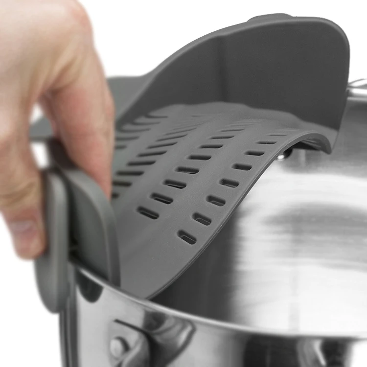 Оптовая продажа кухонный ситечко для кастрюль зажим пищевого класса на силиконовом