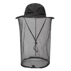RTS High quality unisex mosquito net hat polyester waterproof sun hat with hidden net mesh outdoor fishing beekeeping hat