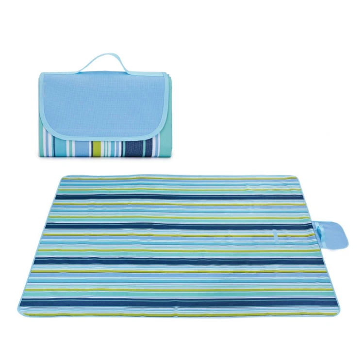 XWG-007 Camping Extra  Picnic Blanket with handle Outdoor Waterproof Oxford PVC Coating Picnic Mat