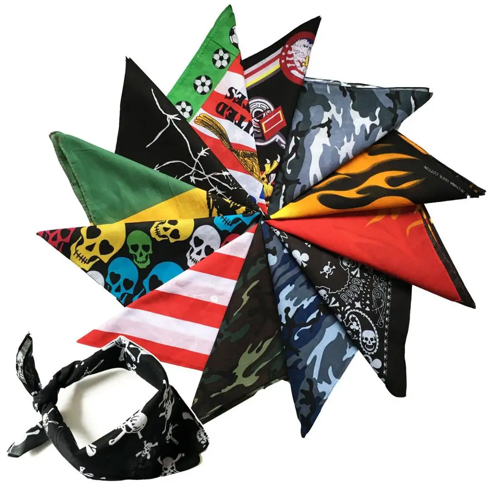 
Wholesale square cotton kerchief for soccer 