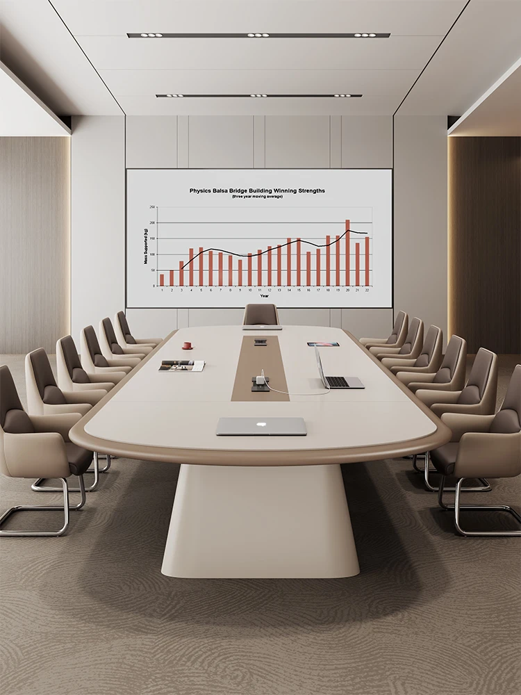 Стол для переговоров длинный стол простая современная краска высококлассный офисный большой и стул