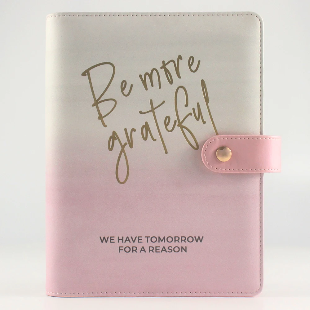 Custom Loose Leaf 6 Ring Leather Monthly Binder Planner Agenda Organizer Diary Notebook With Stickers And Inner Pages