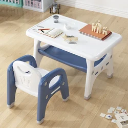 Nordic Children Furniture Baby Feeding Table Plastic Low Dining Tables And Chair Set Kindergarten Kids Study Table With Chair