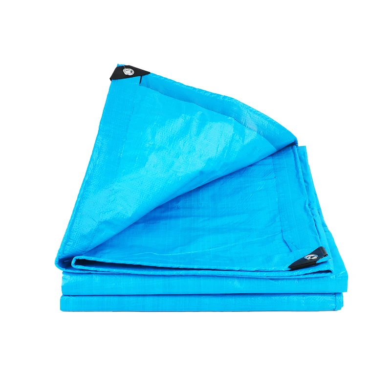 Light blue color fabric tarpaulin 100% polypropylene Coated Double Sides hdpe Tarpaulin covers  Hot sale Africa Uganda market