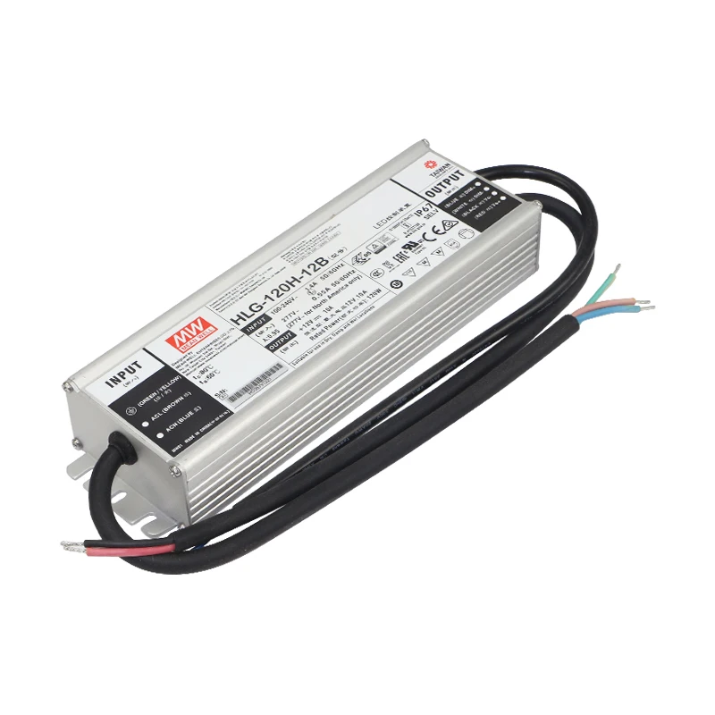 Meanwell HLG-120H-12B 120W 12V Dimmable LED Driver for LED Street Lighting