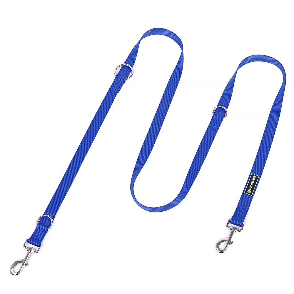 Manufacture Custom logo Multifunctional Pure Nylon Dog Leash with O-ring