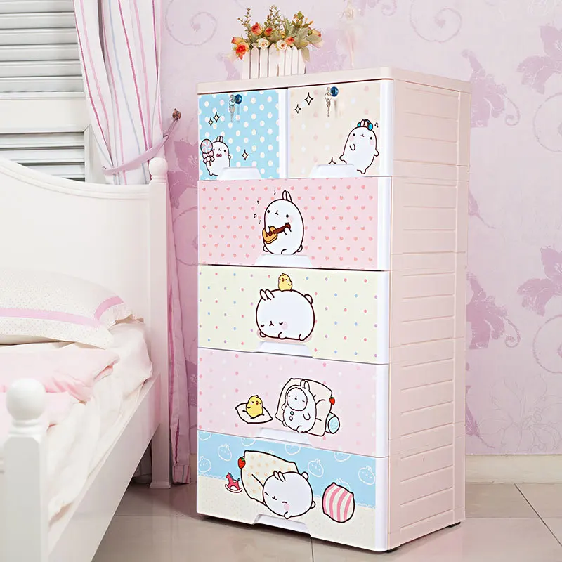 Детский пластиковый ящик с застежкой и принтом кролика