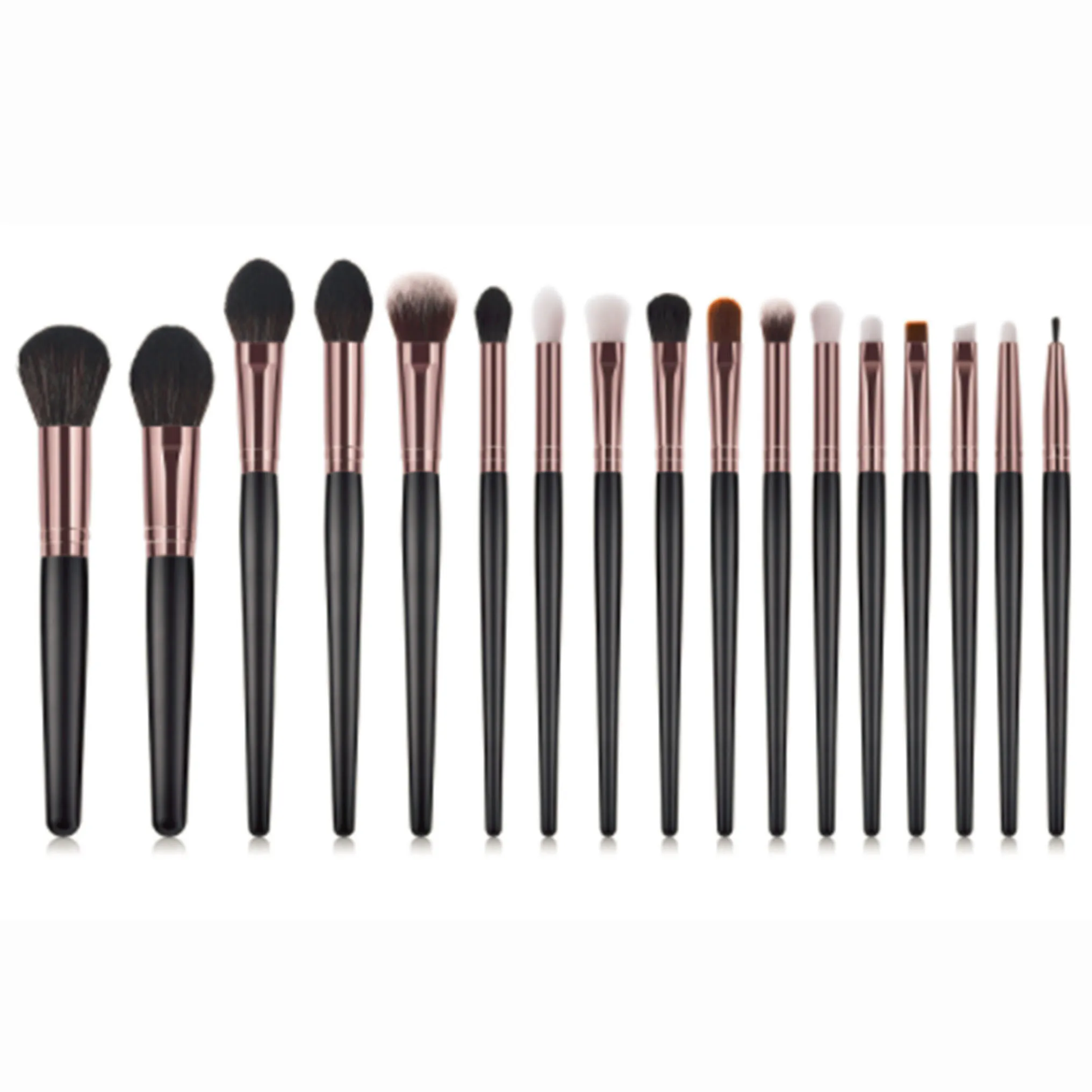 custom wholesale 17pcs makeup sets brushes make-up kits wooden make up brush set Shenzhen supplier