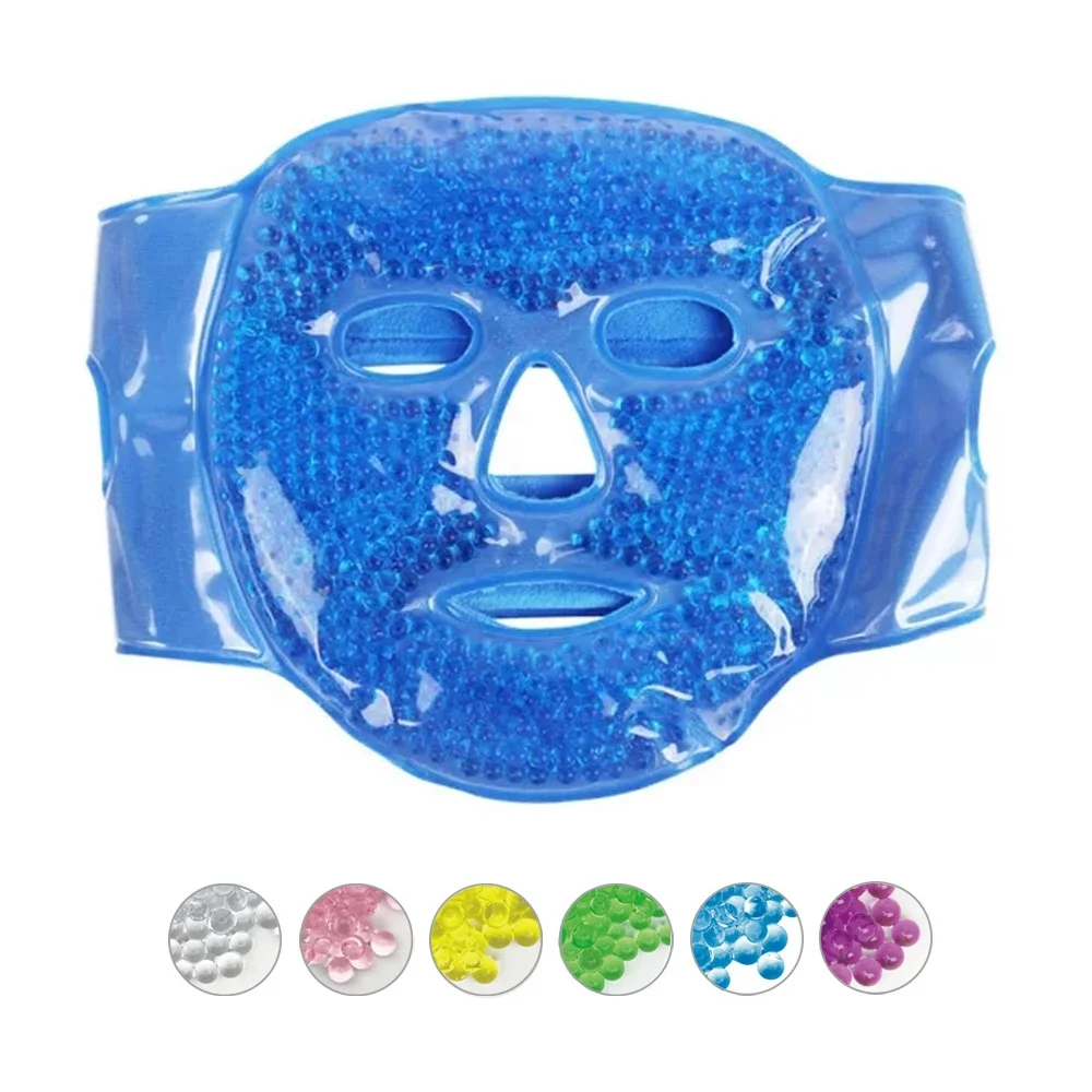 Beauty anti puffy soothing spa cold hot gel face mask compress gel face mask