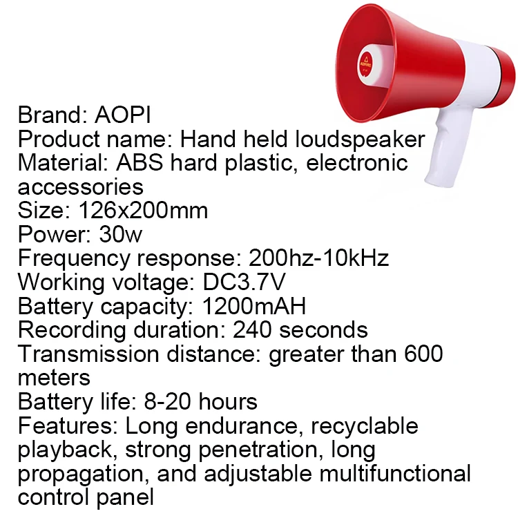 hand held megaphone loudhailer microphone usb socket portable microphone loudspeaker hand held loudspeaker