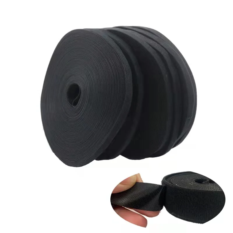High Quality 10mm To 80mm Double Sided  Fastener Tape Adhesive Klettband Back To Back Hook And Loop Cable Tie