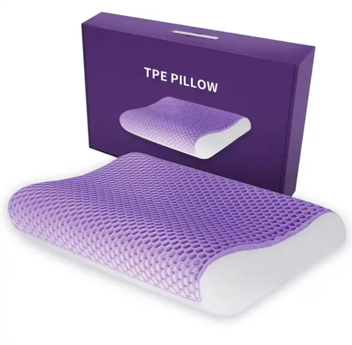 TPE latex Pillow Comfortable Sleeping Pillow Wave shaped Cervical Pectin Pillow High Elasticity Cooling Gel